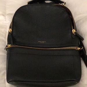 Henri Bendel black leather backpack